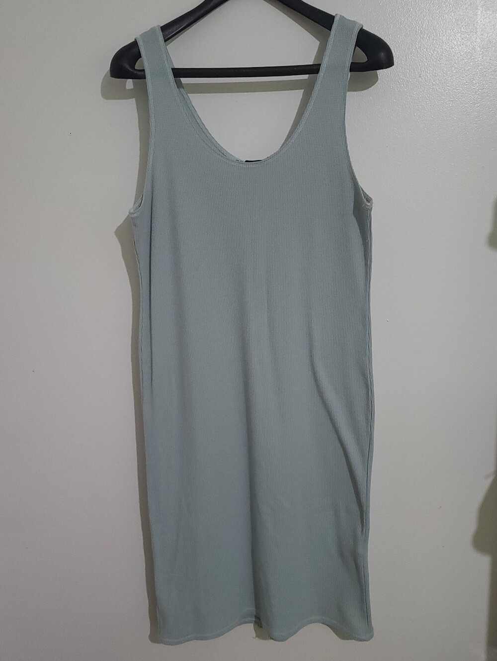 Forever 21 Ribbed Scoop Neck Tank Dress Mint Green Size XL